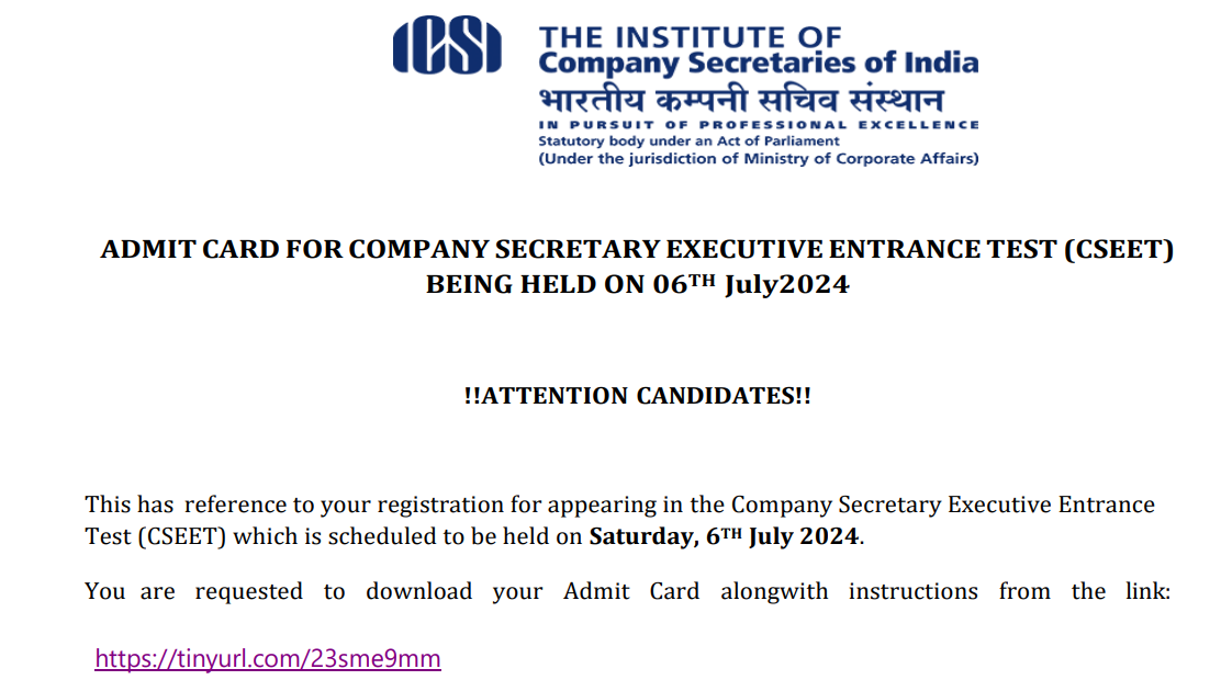 cseet admit card 2024