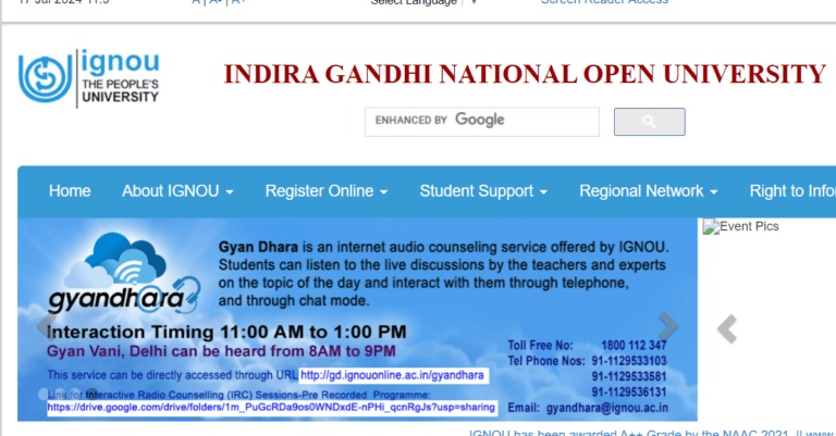 Read more about the article IGNOU Admission date extended Upto 31st July 2024