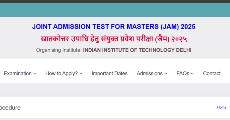 Read more about the article IIT Delhi Jam Admission And Important Date 2025