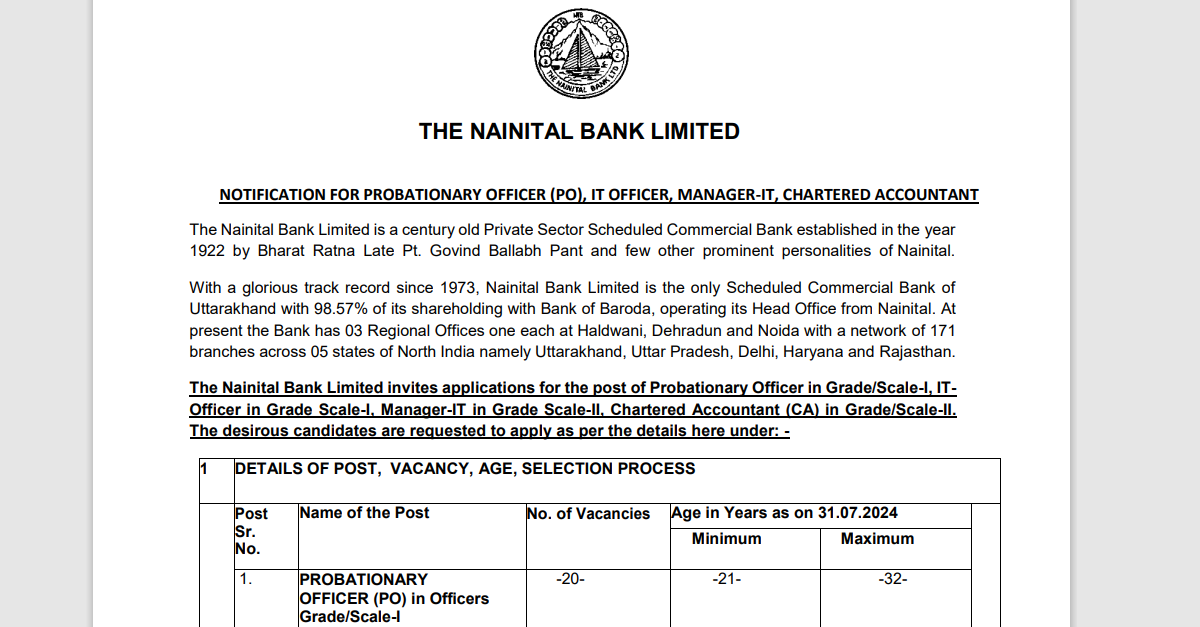 You are currently viewing Nainital Bank PO, IT Officer Download Admit card