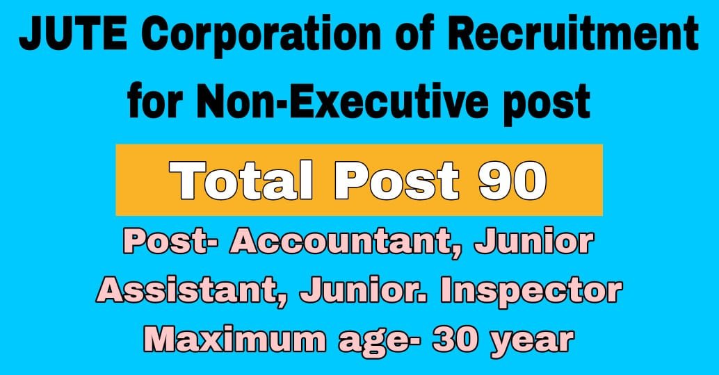 You are currently viewing Jute Corporation 90 Non-Executive latest Vacancy, Check Important date