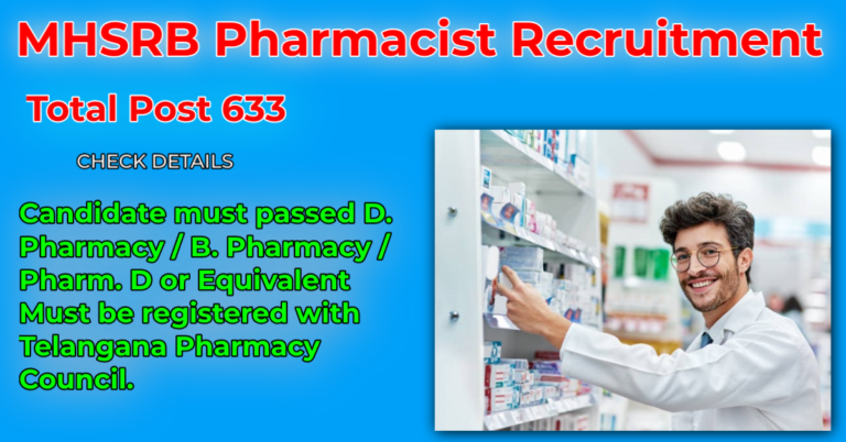 Read more about the article MHSRB Recruitment for Pharmacist Grade II 633 Vacancies