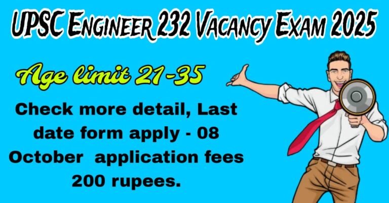 Read more about the article UPSC Engineering Service Exam Online form, Notice No. 02 /2025 Engg