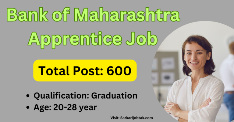 Read more about the article Maharashtra Bank 600 Apprentice Vacancy